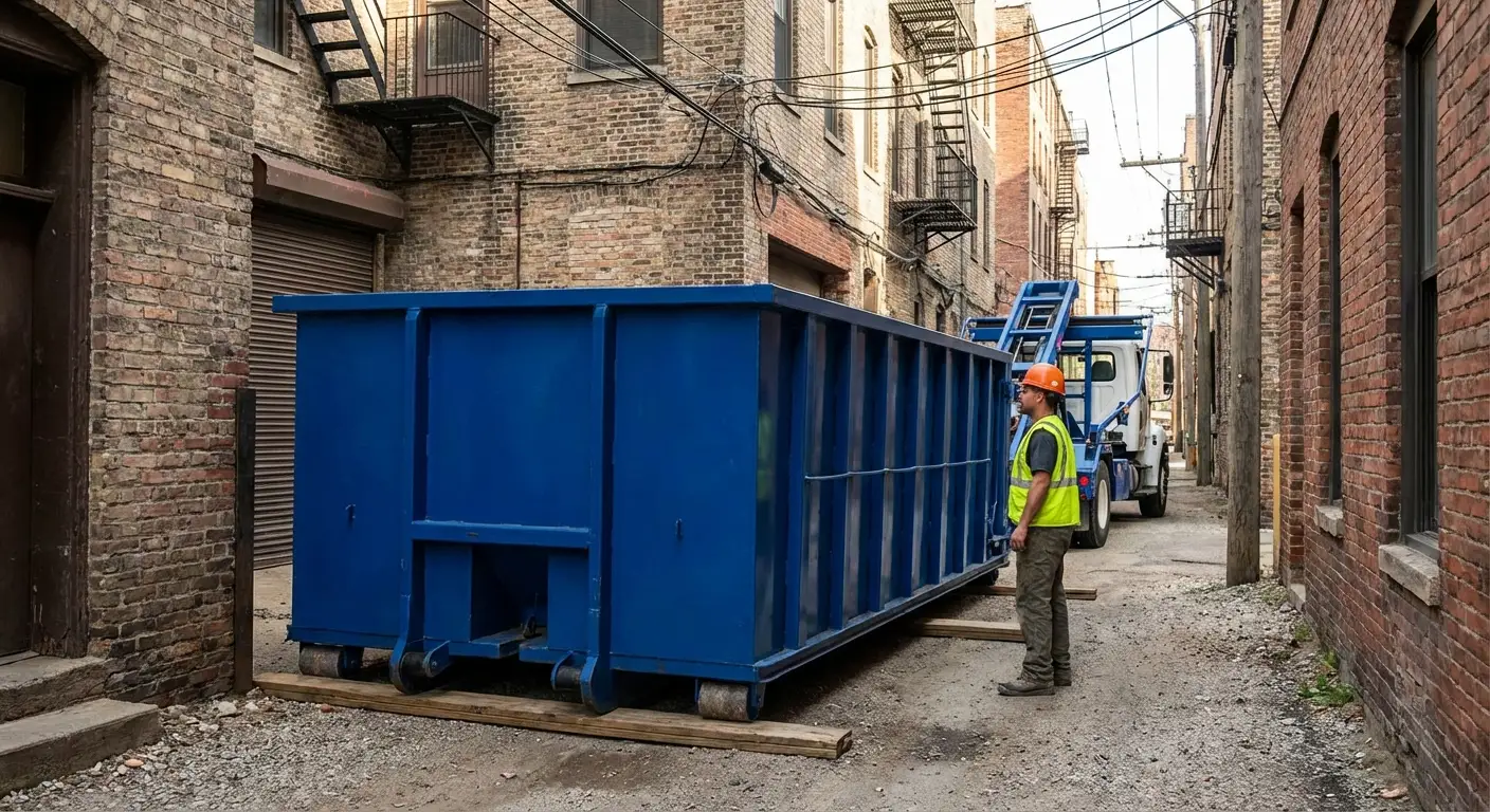 Narrow alley access challenges in Orlando