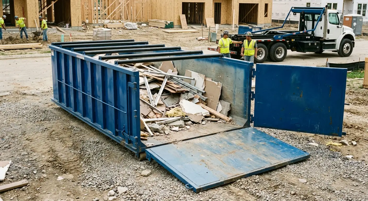 Dumpster with walk-in loading door in Orlando, FL