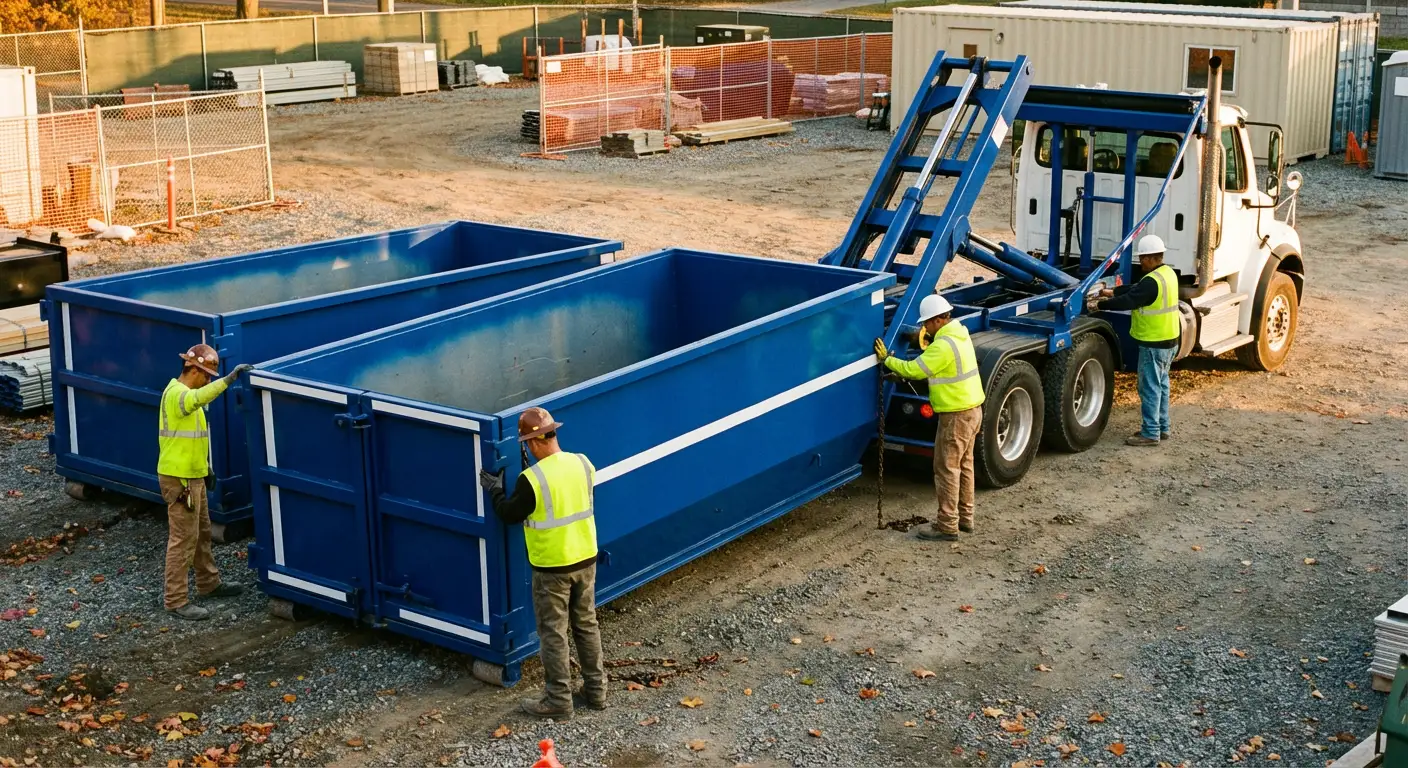 Commercial dumpster logistics and delivery truck access in Orlando, FL