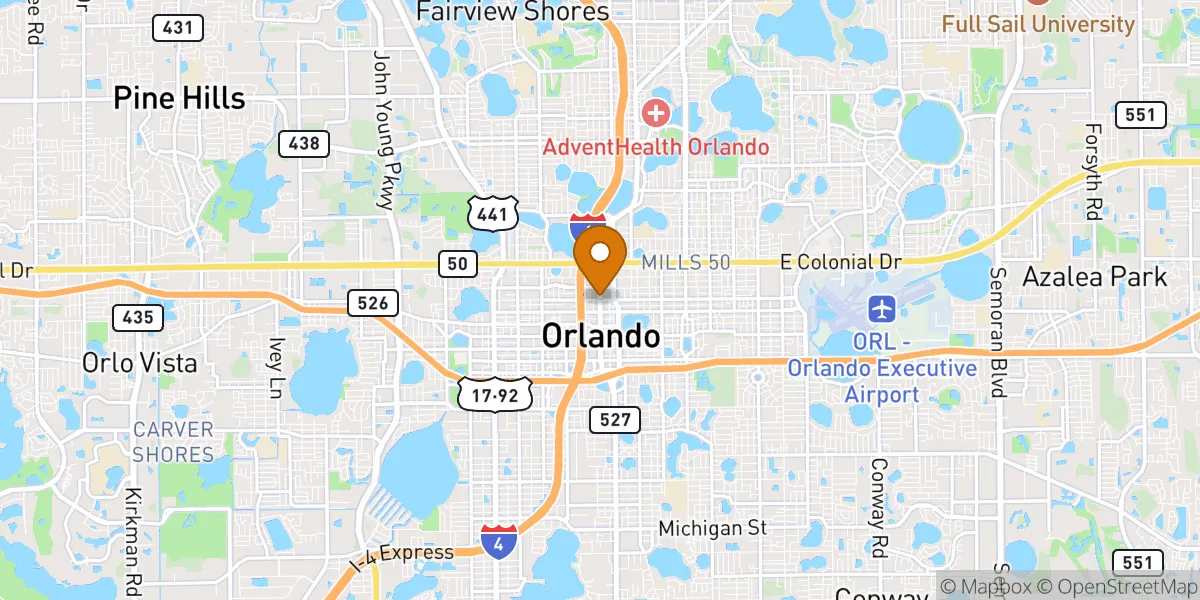 Holden-Parramore neighborhood map in Orlando, FL