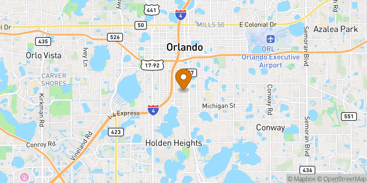 Orlando neighborhood map in Orlando, FL